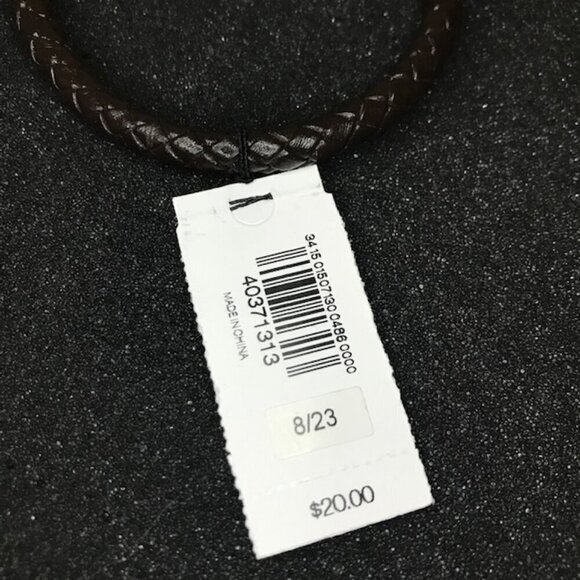 3/$25 Express Leather Braided Magnetic Bracelet-Brown Band- Stocking Stuffer - Picture 10 of 12